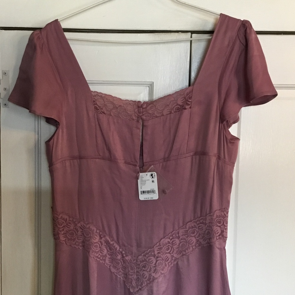 NWT Free People Pink Skies Lace Midi Dress - Picture 5 of 6